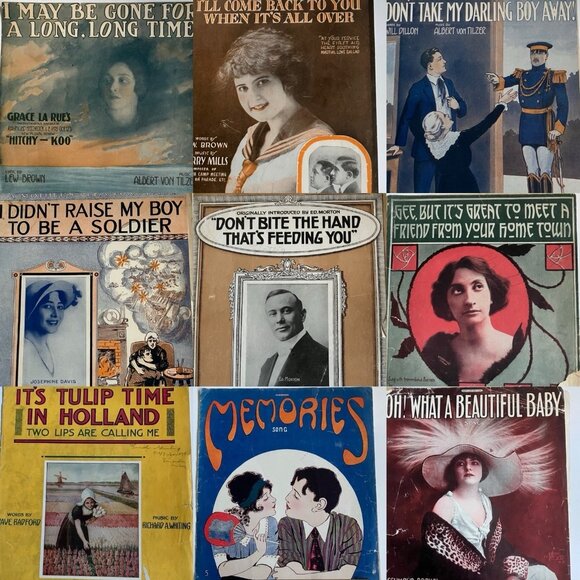 1910s Vintage Sheet Music WWI Patriotic I Didn't Raise My Boy to Be a Soldier - Picture 1 of 16